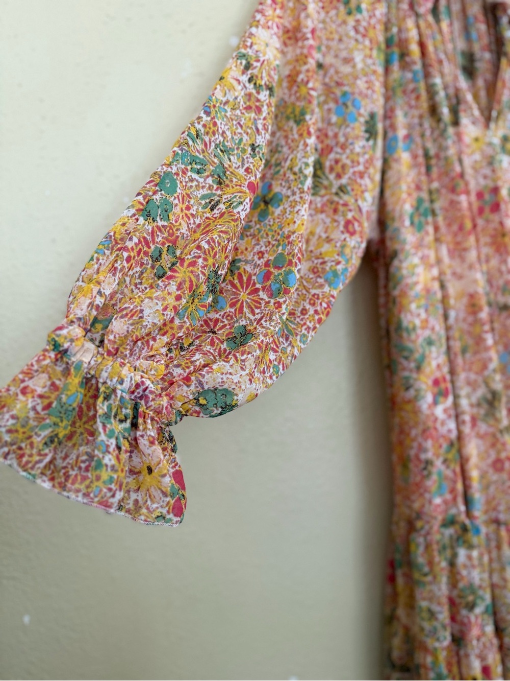 Free People | Feeling Groovy Maxi Dress Floral Orange - Size XL - Picture 4 of 7